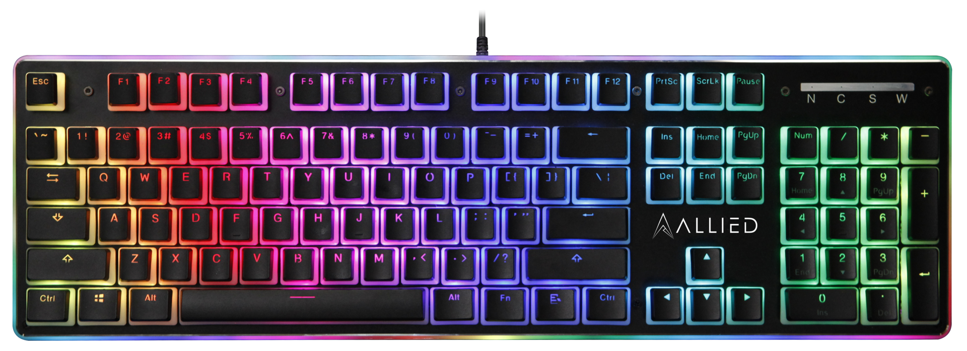 Allied Firehawk Mechanical Gaming Keyboard - Outemu Blue Switches