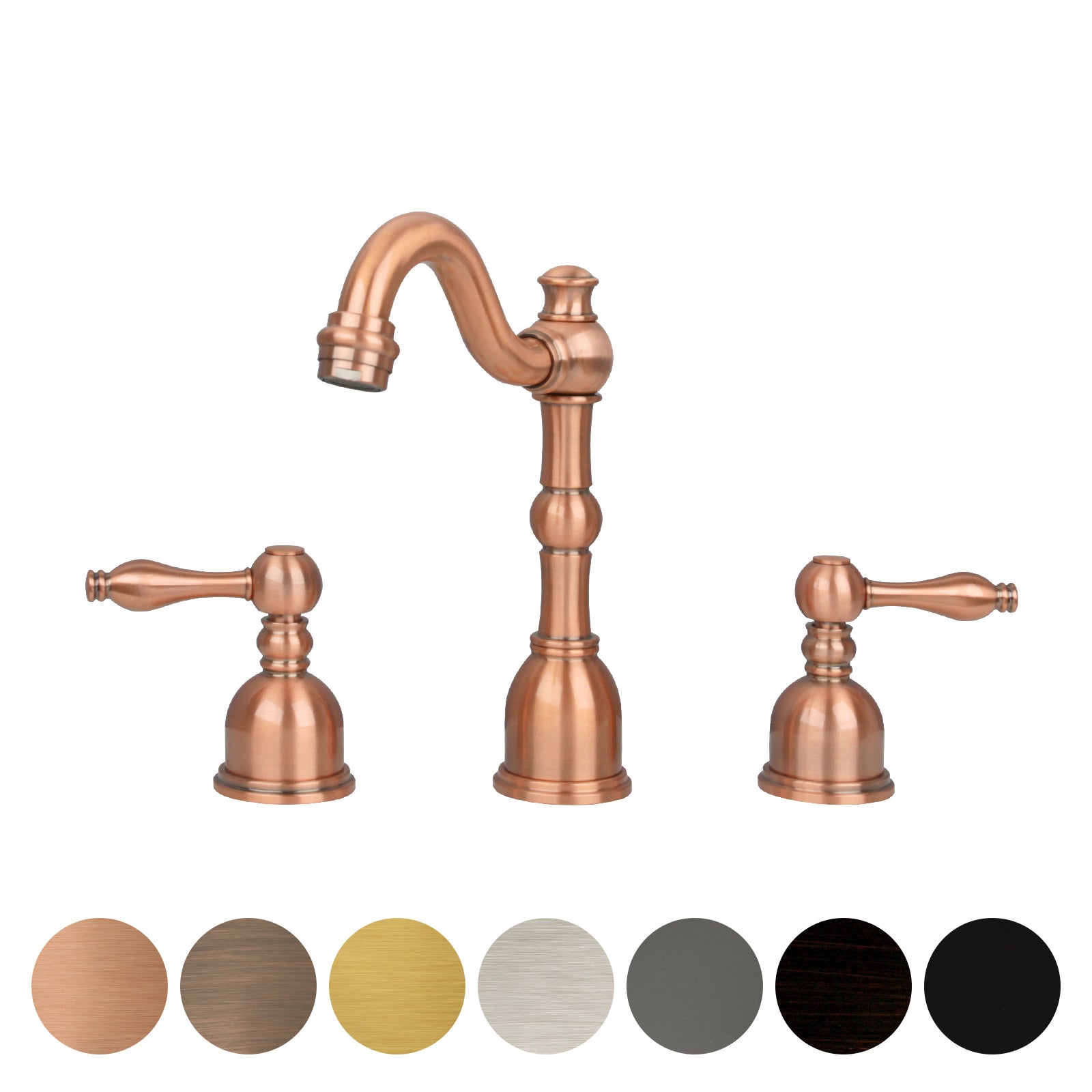 Two-Handle Copper Widespread Bathroom Sink Faucet - AK41518C