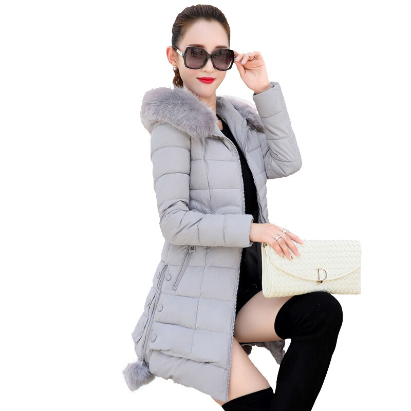 Winter Coat Fur Collar Hooded