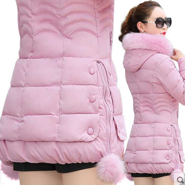 Winter Coat Fur Collar Hooded