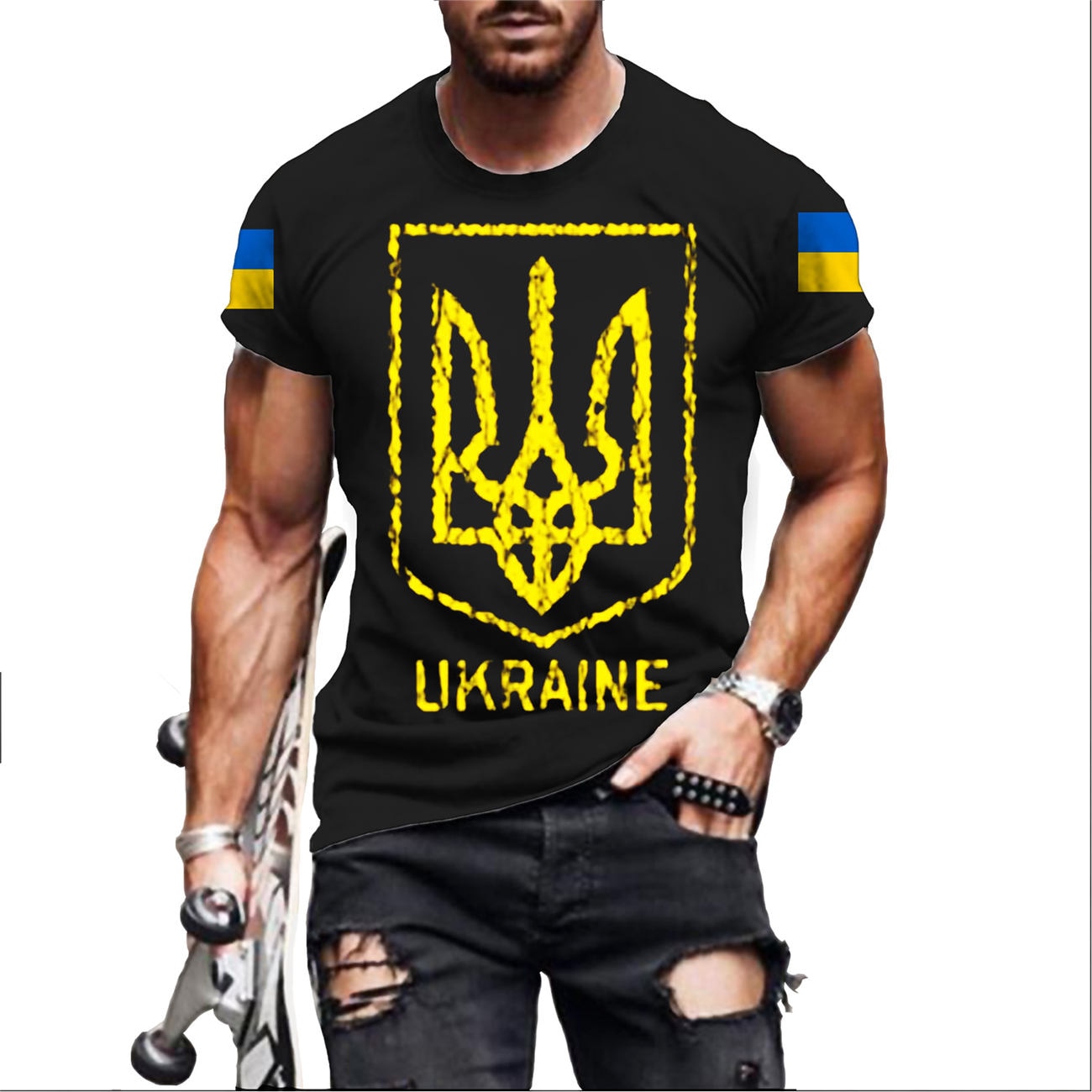 Men/Women Ukraine Flag T Shirts