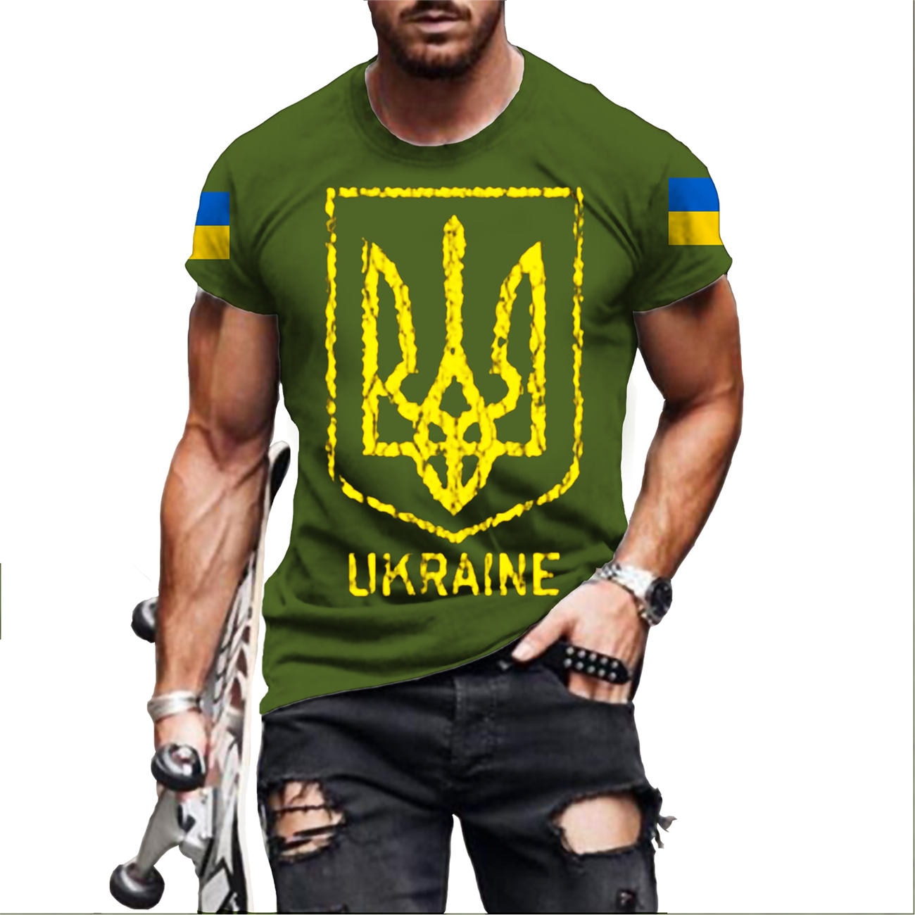 Men/Women Ukraine Flag T Shirts