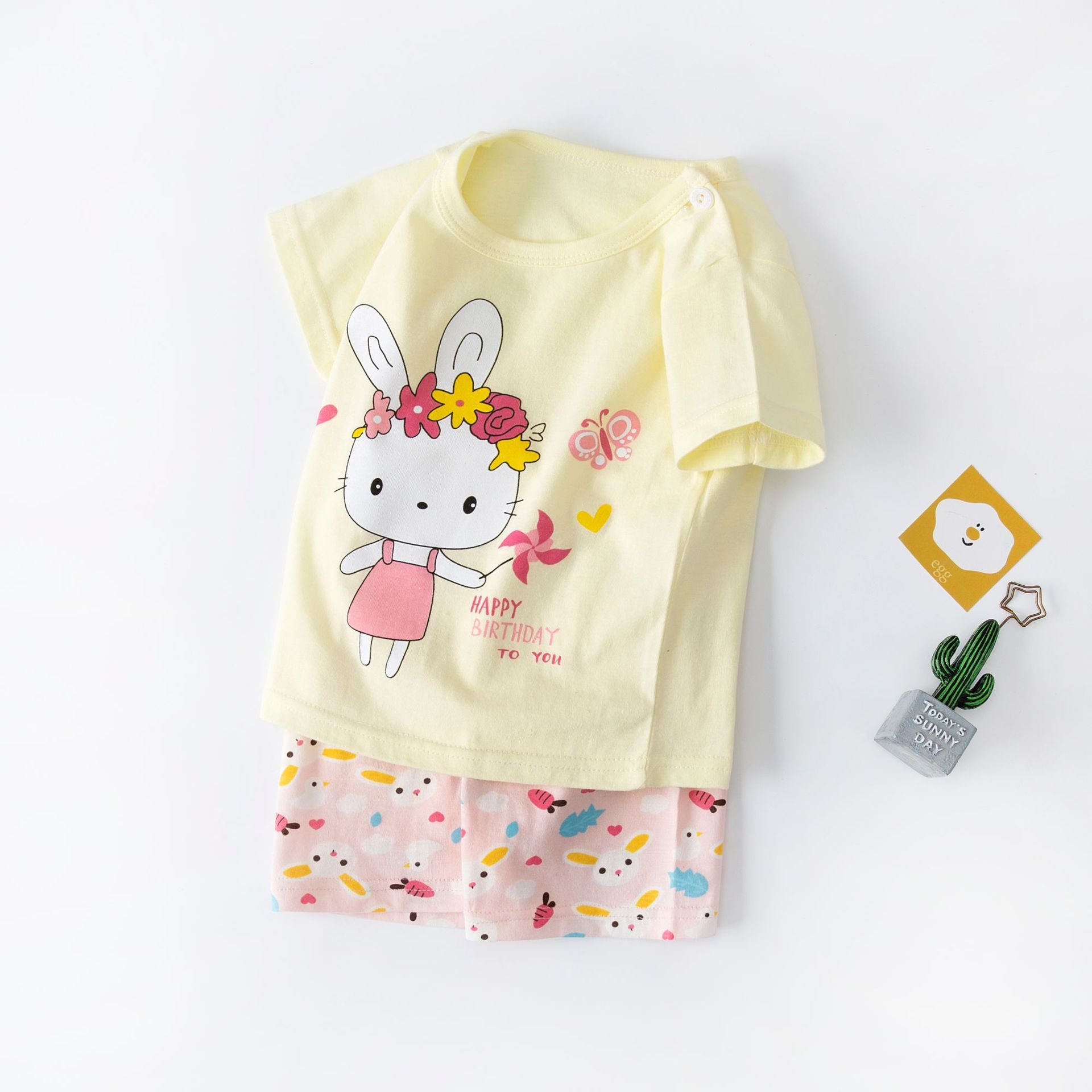 2022 Girls Boy Clothes Clothing sets Kids Wear  2pc  Carton 6M to 6T Summer T-shirts  Shorts set Baby  print Animal Outfit