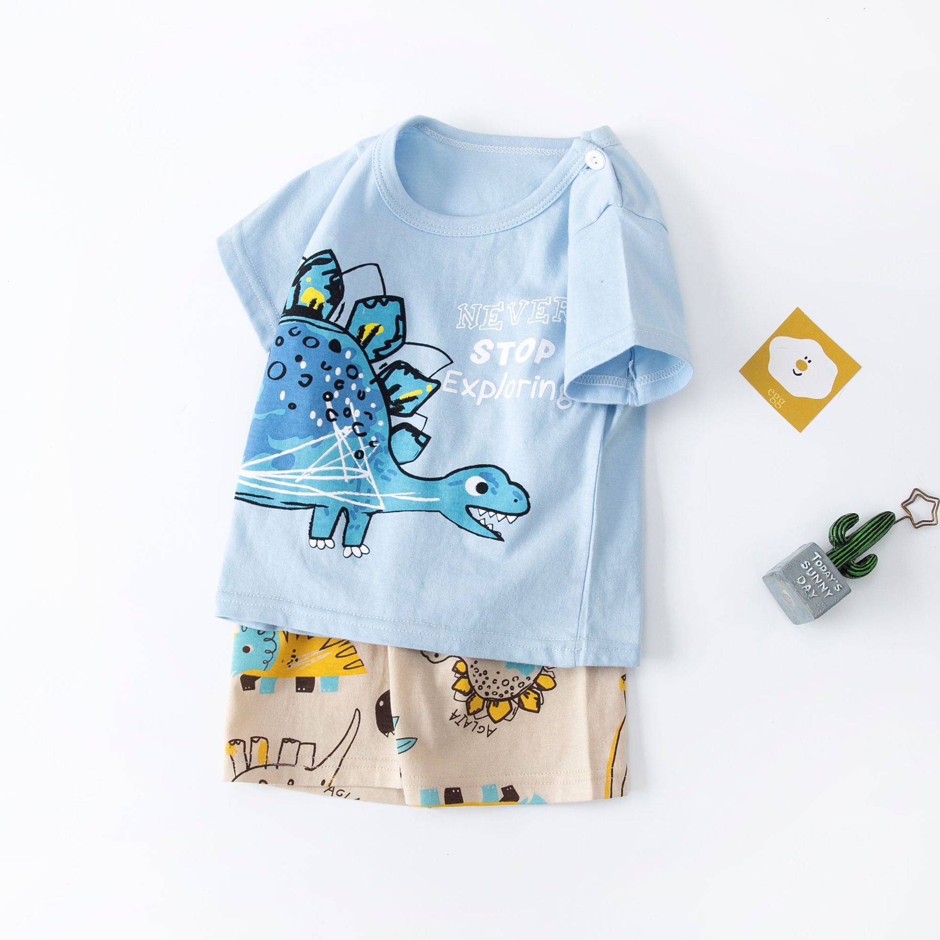 2022 Girls Boy Clothes Clothing sets Kids Wear  2pc  Carton 6M to 6T Summer T-shirts  Shorts set Baby  print Animal Outfit