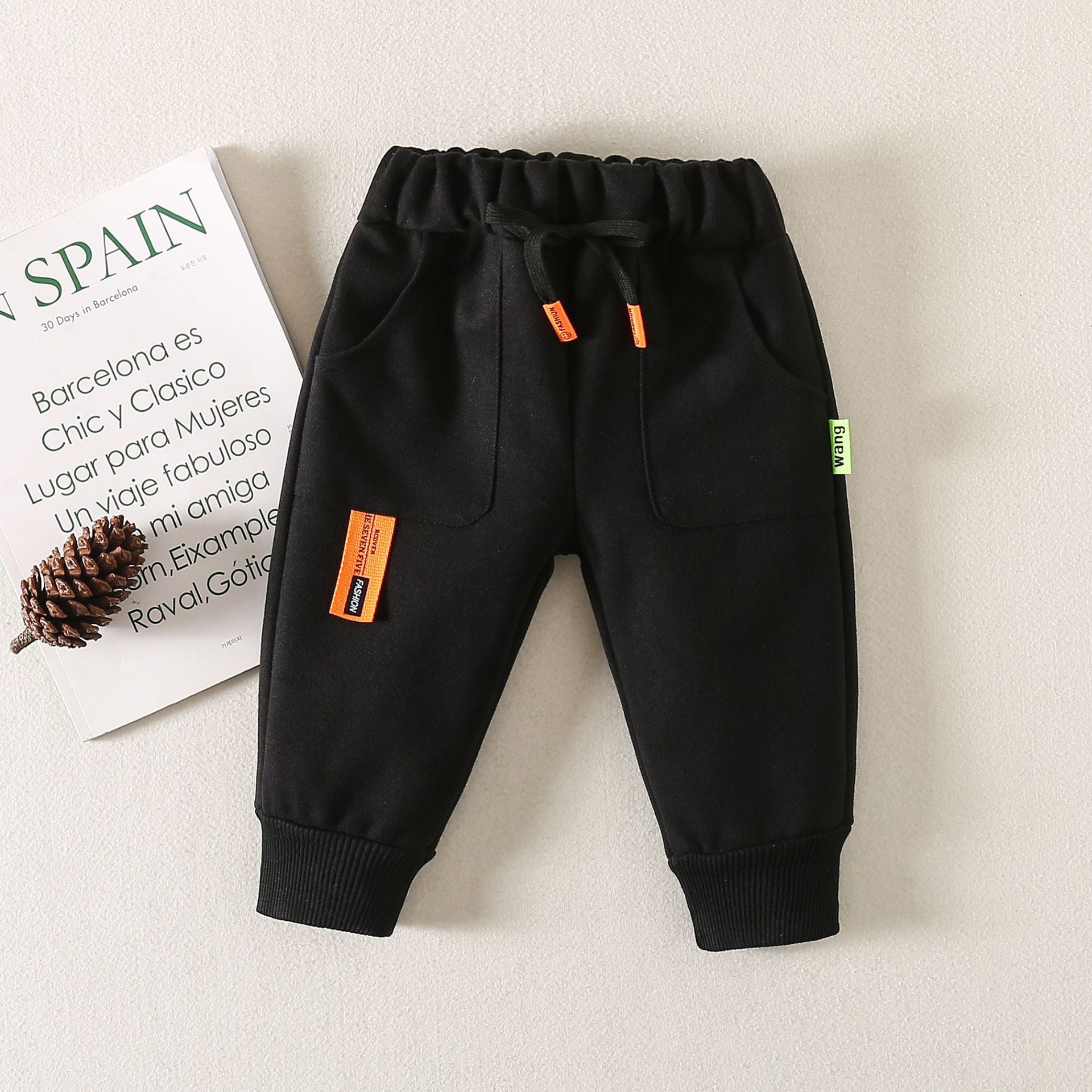 Autumn Kids Cargo Pants for Boys Sweatpant 1-6Y Young Children Casual Clothes Spring Thin Girl Elastic Waist Sports Trousers New