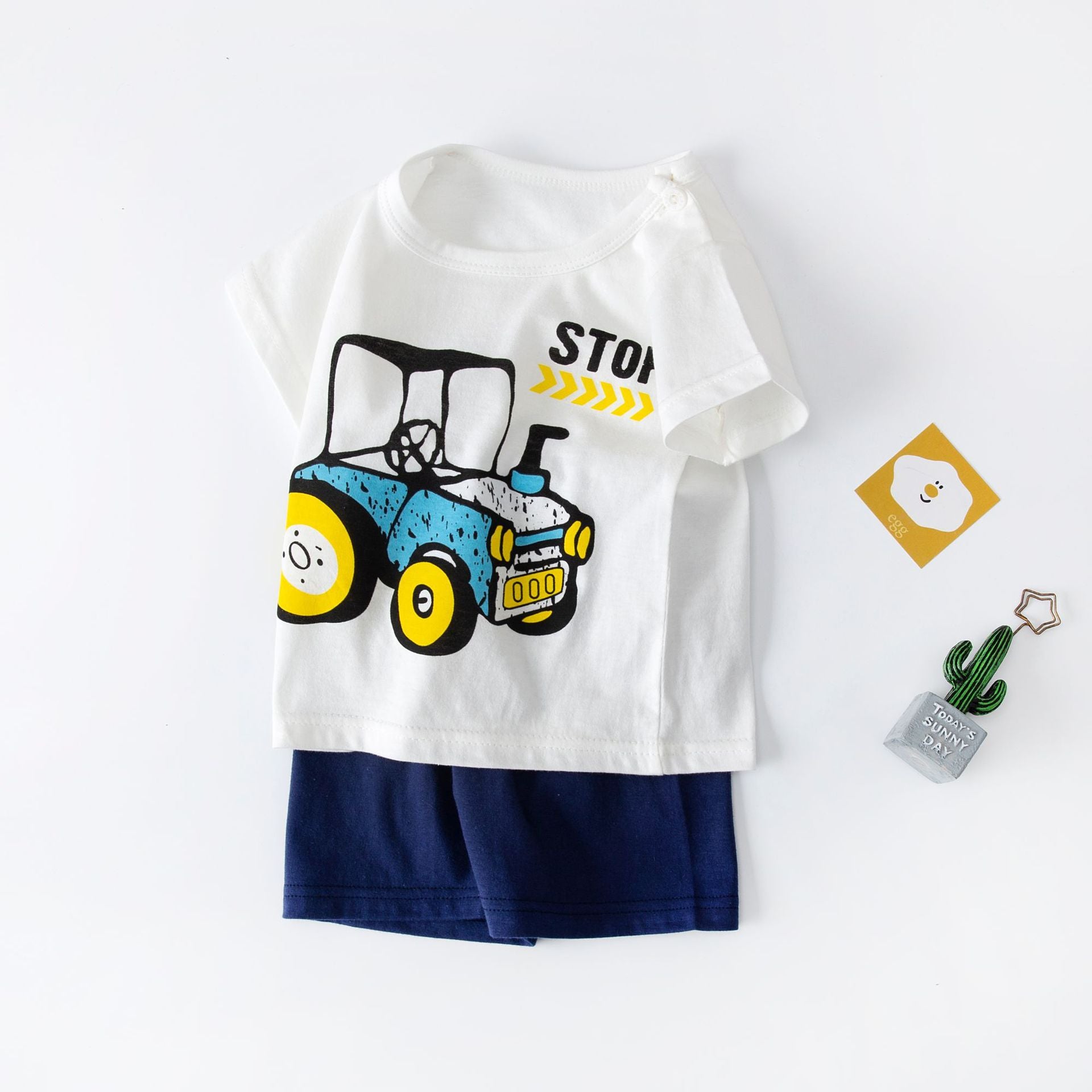 2022 Girls Boy Clothes Clothing sets Kids Wear  2pc  Carton 6M to 6T Summer T-shirts  Shorts set Baby  print Animal Outfit