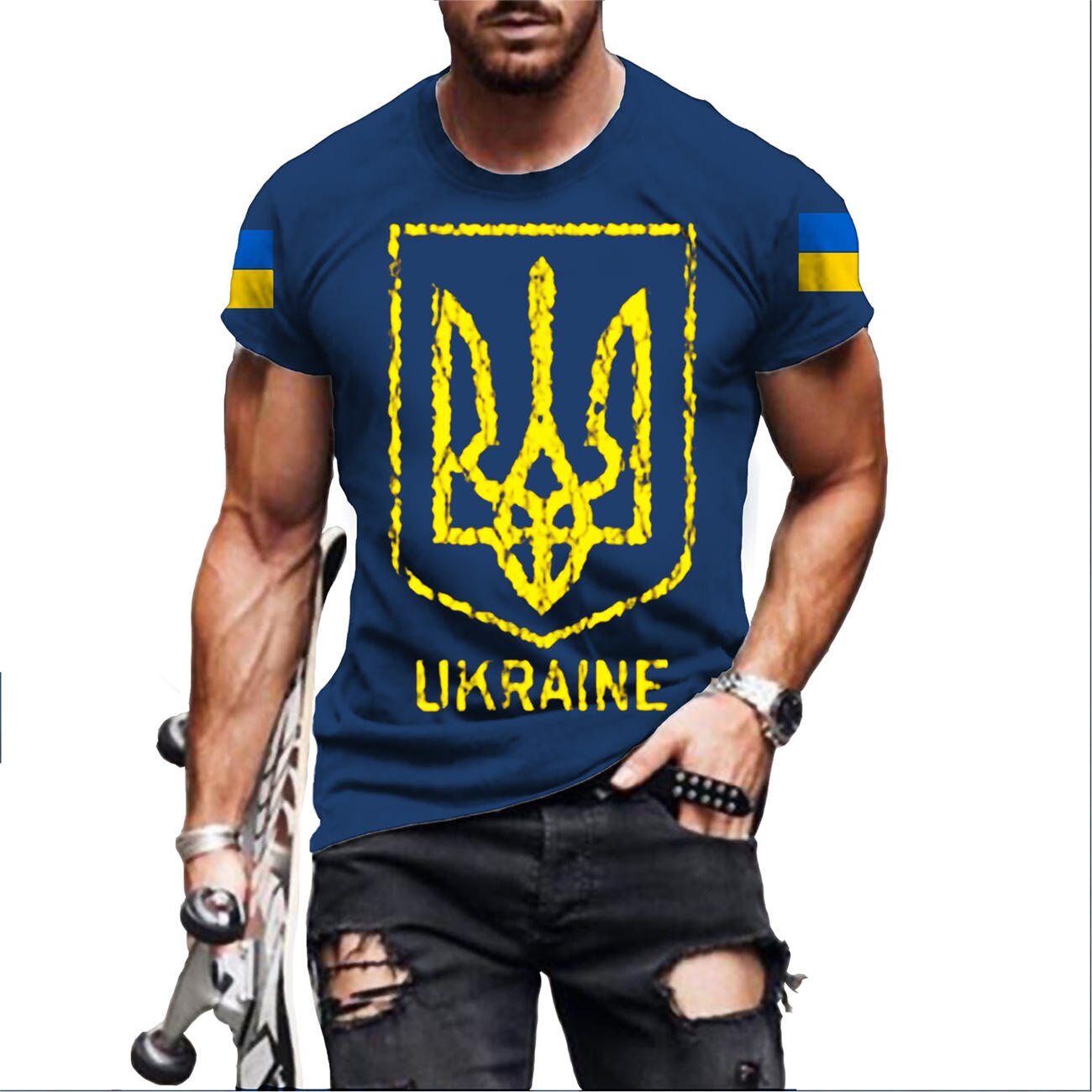 Men/Women Ukraine Flag T Shirts
