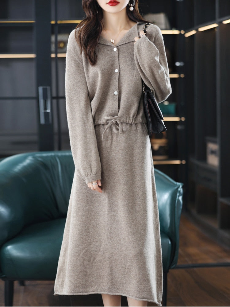 Two-pieces suit Cardigan