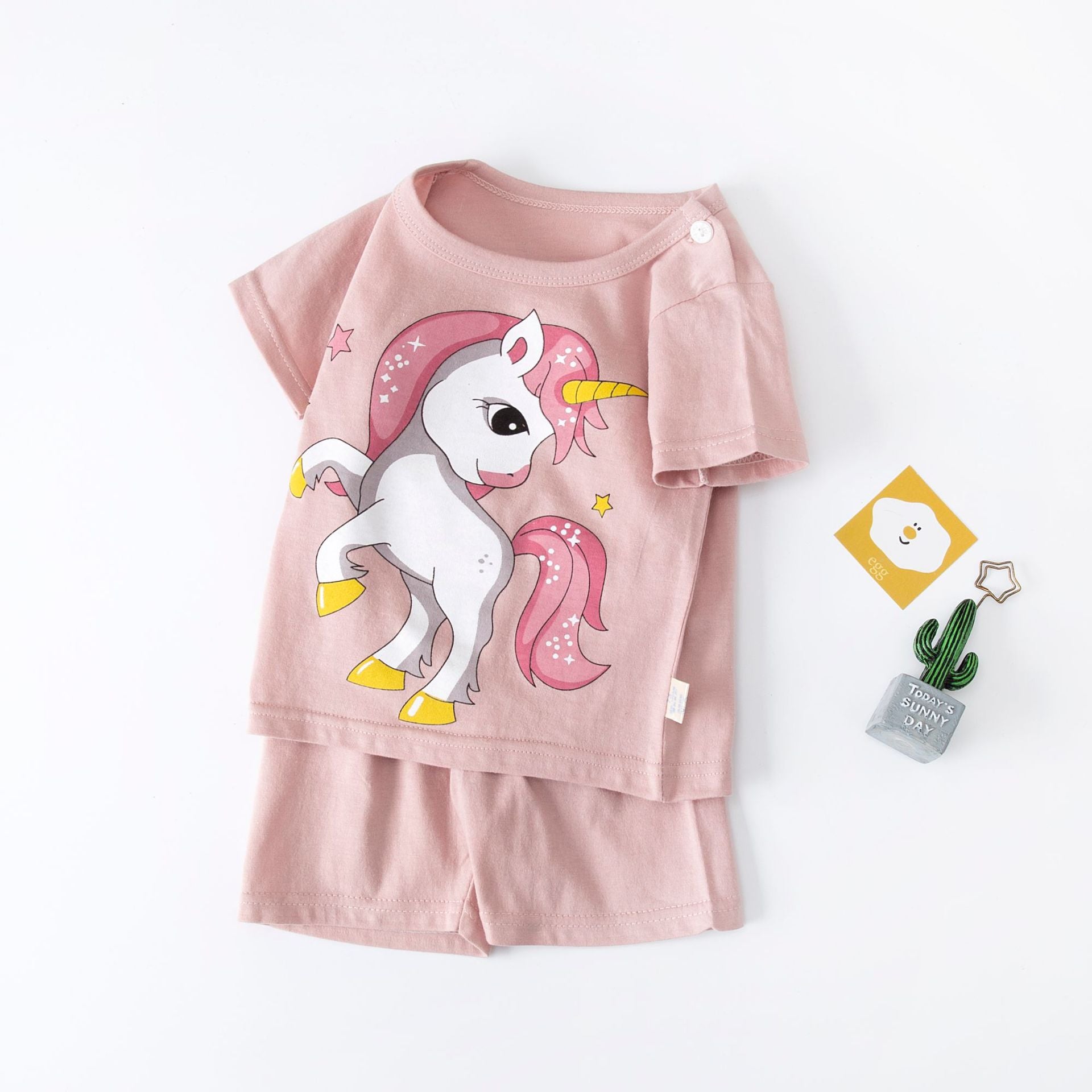 2022 Girls Boy Clothes Clothing sets Kids Wear  2pc  Carton 6M to 6T Summer T-shirts  Shorts set Baby  print Animal Outfit