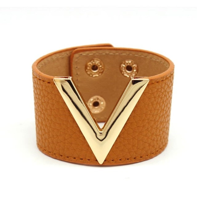 Europe Crack Leather Bracelet For Women