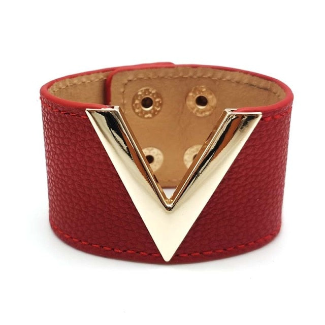 Europe Crack Leather Bracelet For Women