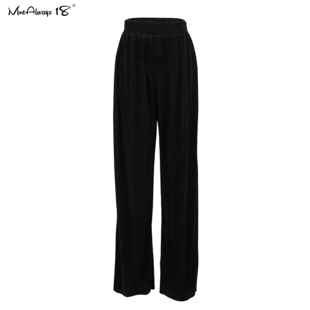 Pleated Wide Leg Pants