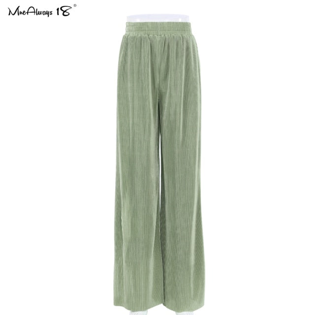 Pleated Wide Leg Pants