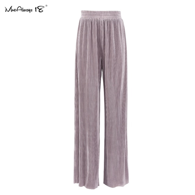 Pleated Wide Leg Pants