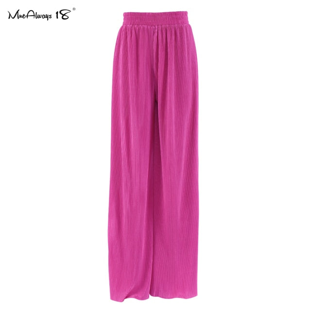 Pleated Wide Leg Pants