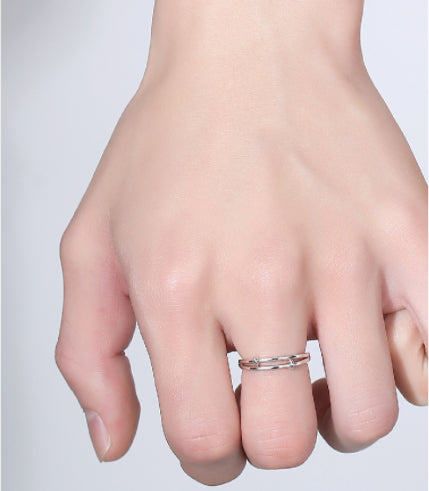 New S925 Sterling Silver Couple Ring