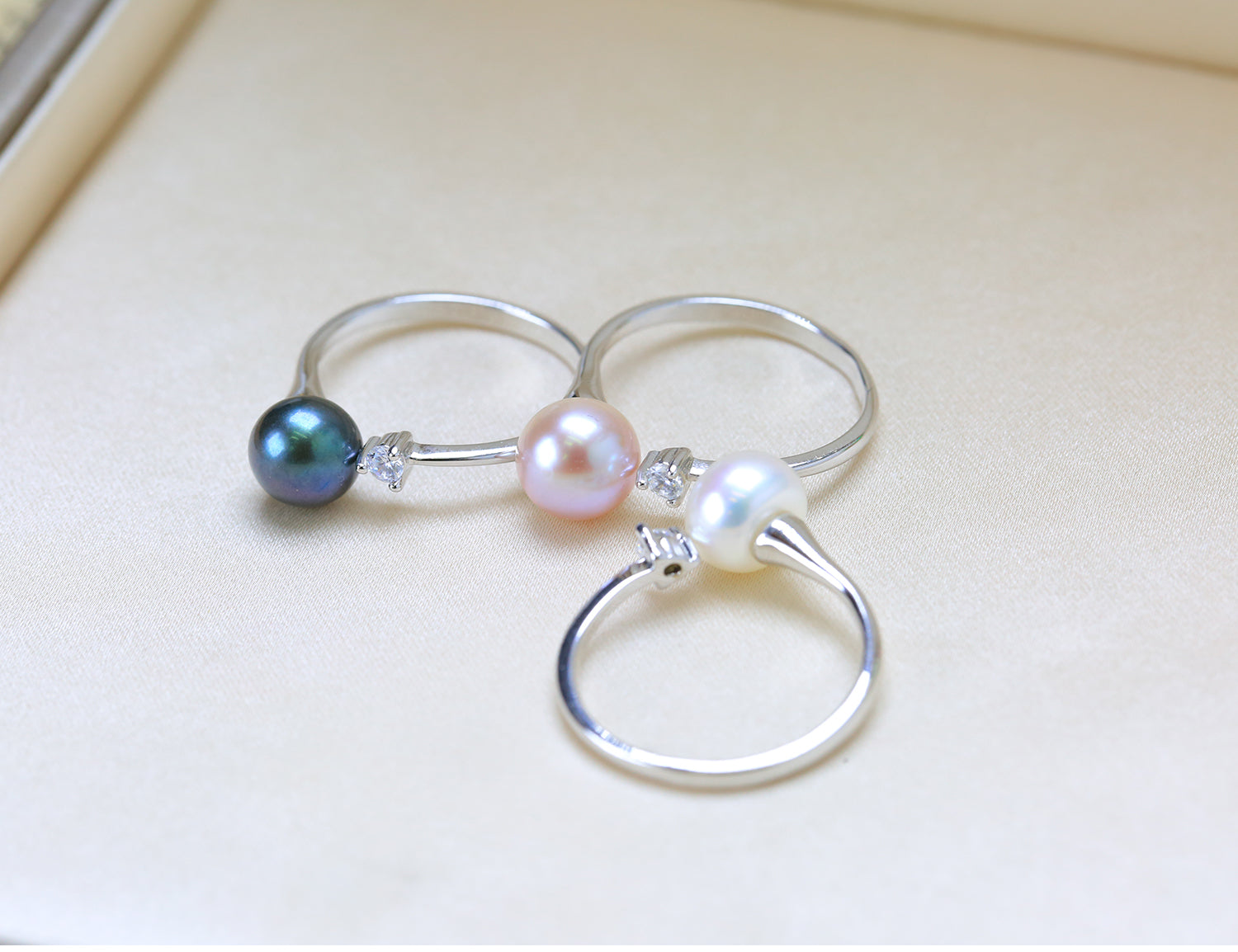 Opening Adjustable Personalized Pearl Ring