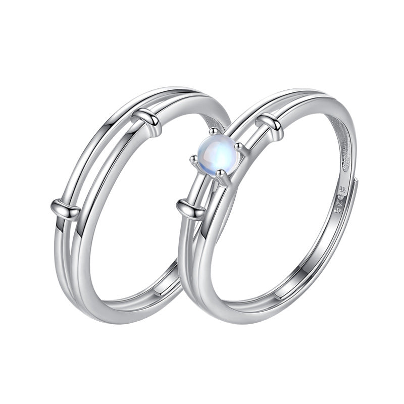 New S925 Sterling Silver Couple Ring