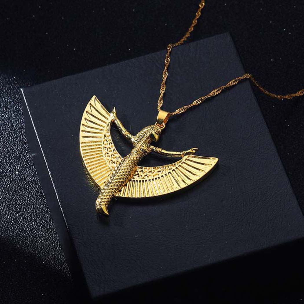 Handify 2023 Trend Isis Goddess Necklace for Women Egyptian Occult Deity Necklace Pendant Jewelry For Lover