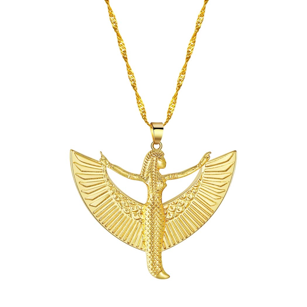 Handify 2023 Trend Isis Goddess Necklace for Women Egyptian Occult Deity Necklace Pendant Jewelry For Lover