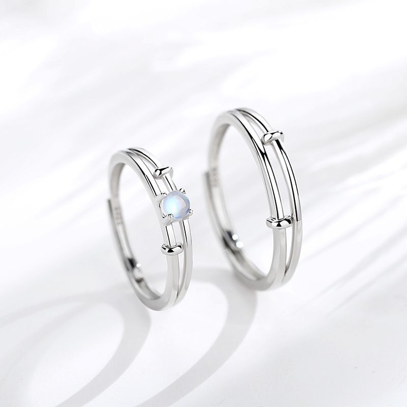New S925 Sterling Silver Couple Ring