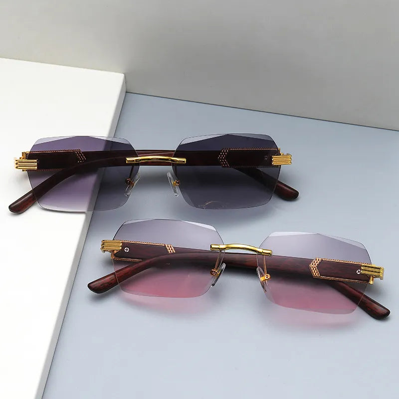 Luxury Rimless Square Sunglasses Frameless