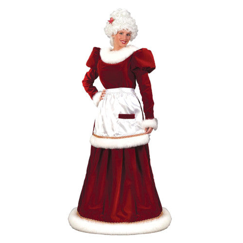 Womens Velvet Mrs Santa Dress Adult Costume