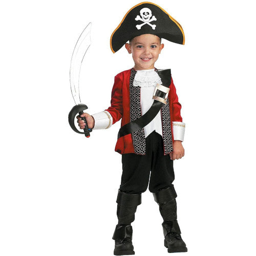 El Capitan Child Boys Costume Top With Jacket Halloween Fancy Dress