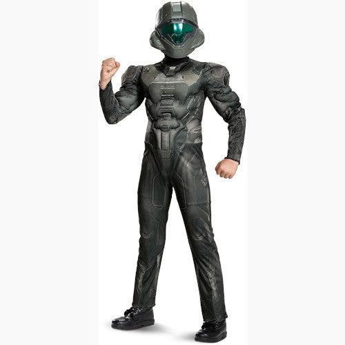Spartan Buck Muscle Halo Military Soldier Fancy Dress Halloween Child Costume
