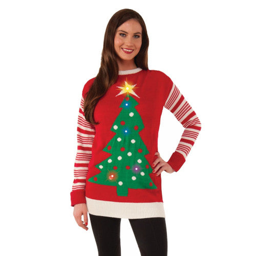 Adult Tis The Season Light-Up Ugly Christmas Sweater