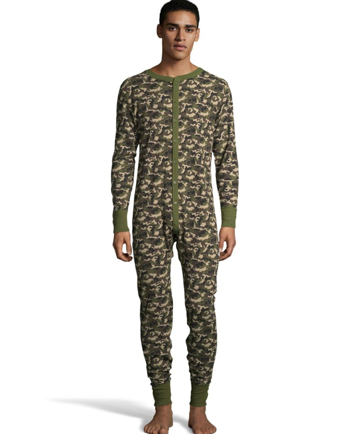 Hanes Mens Big and Tall Camo Waffle Knit Thermal Union Suit 3X-4X-125449
