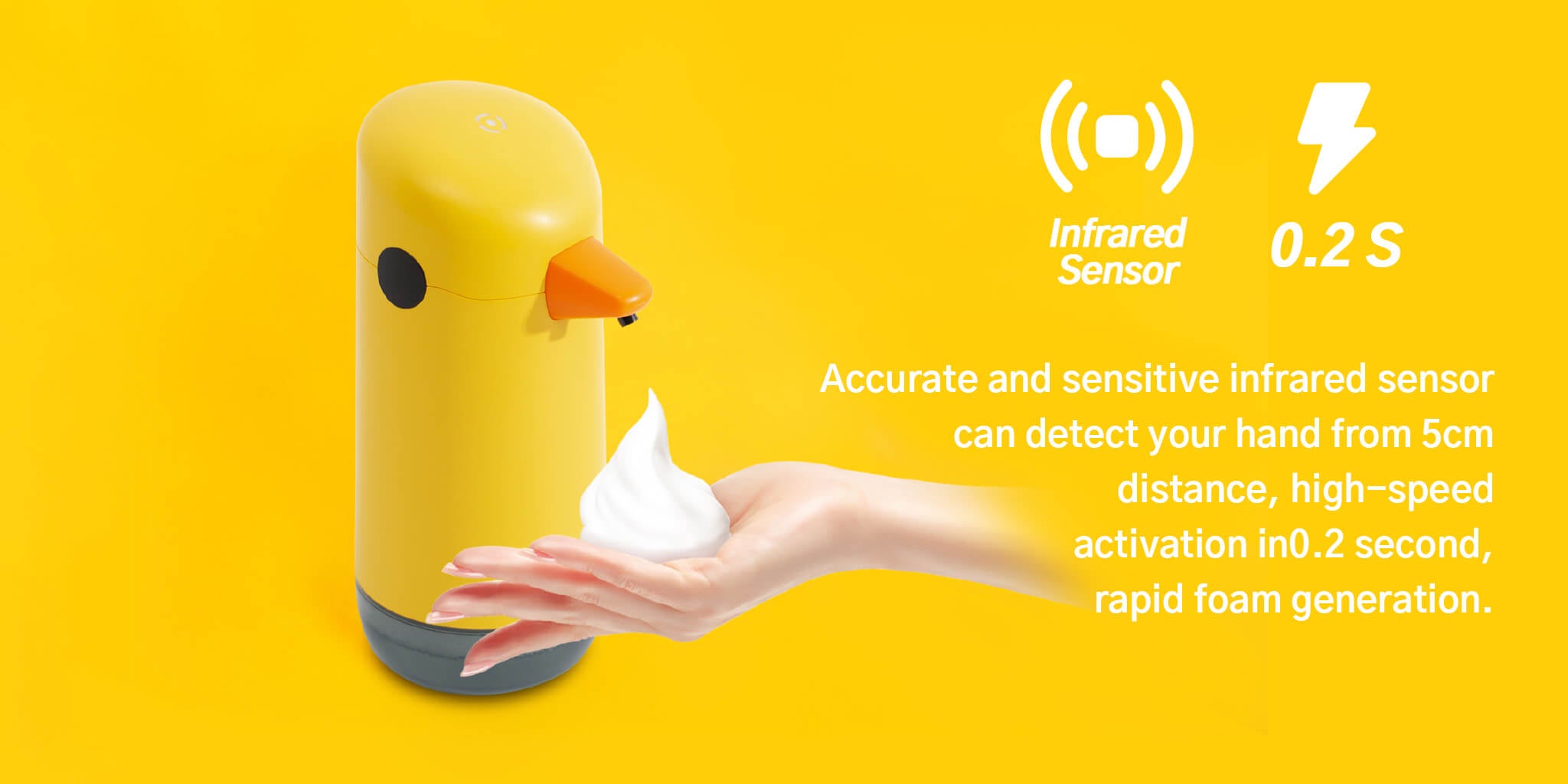 Yellow Duck Automatic Soap Dispenser Touchless Besdor