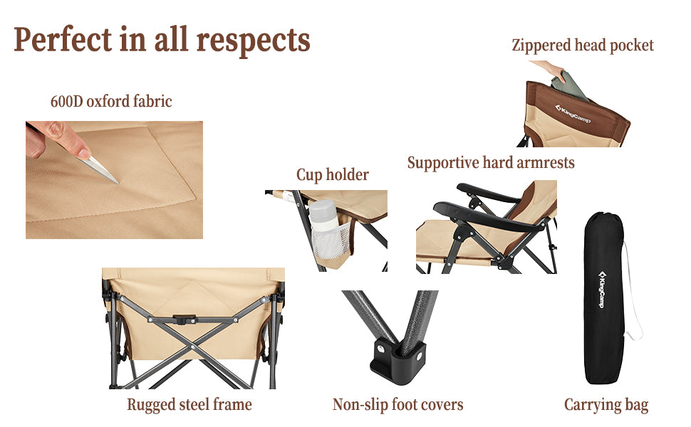 KingCamp DAPHNE C30 Portable Arm Chair