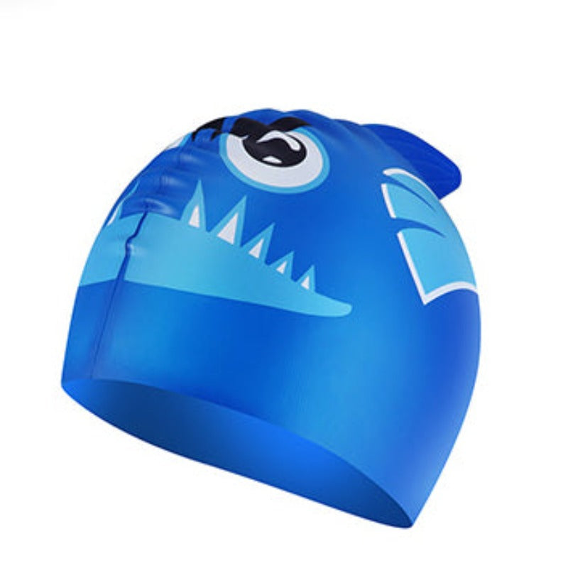 Wave Sport Kids Cartoon Shark Fish Swimming Caps