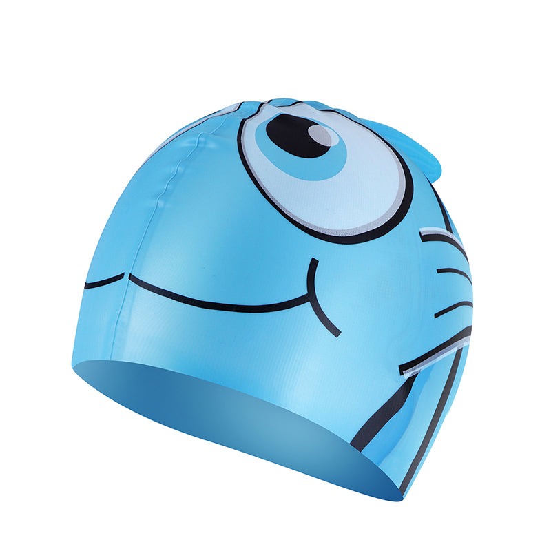 Wave Sport Kids Cartoon Shark Fish Swimming Caps