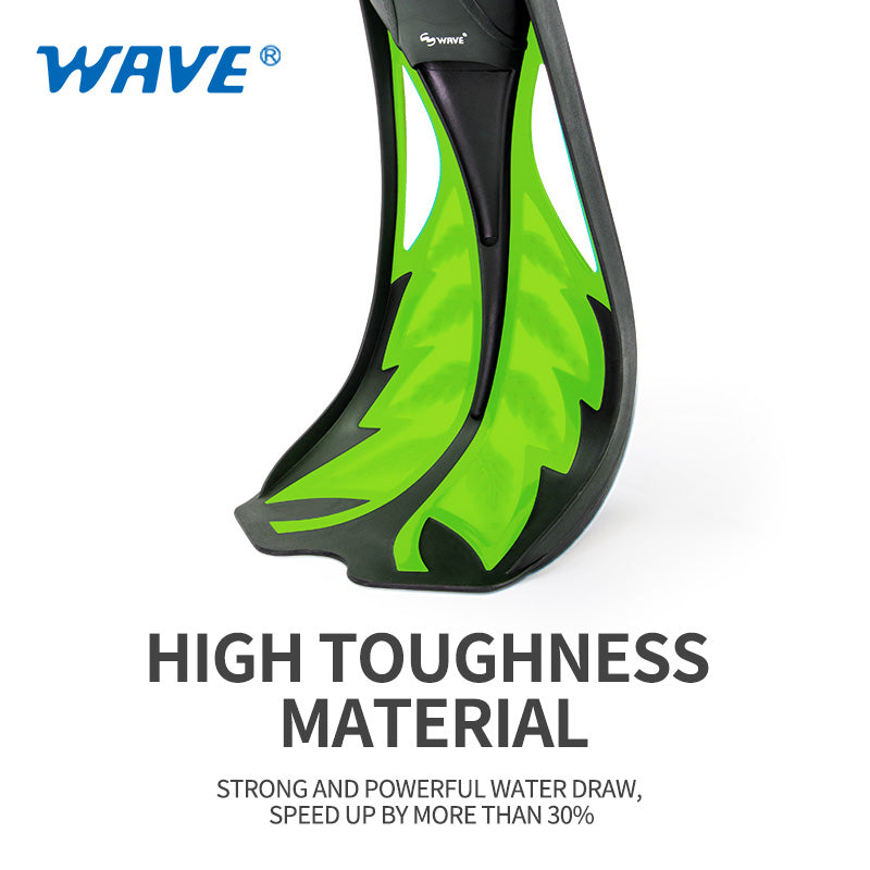 Wave Scuba Free Diving Snorkeling Fins Adults Professional Full Foot Pocket Flippers