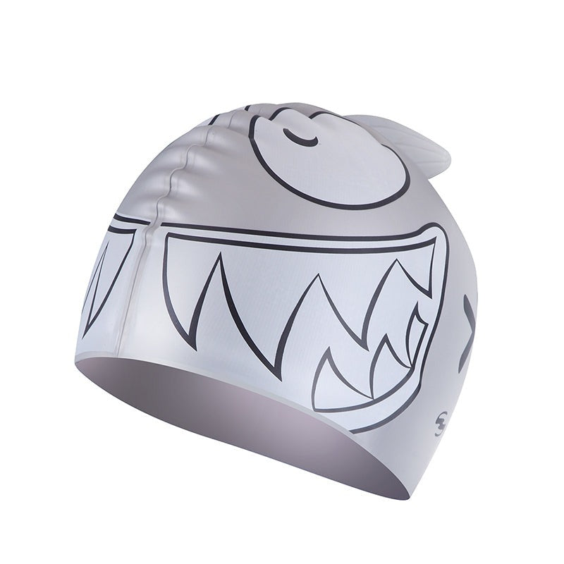 Wave Sport Kids Cartoon Shark Fish Swimming Caps