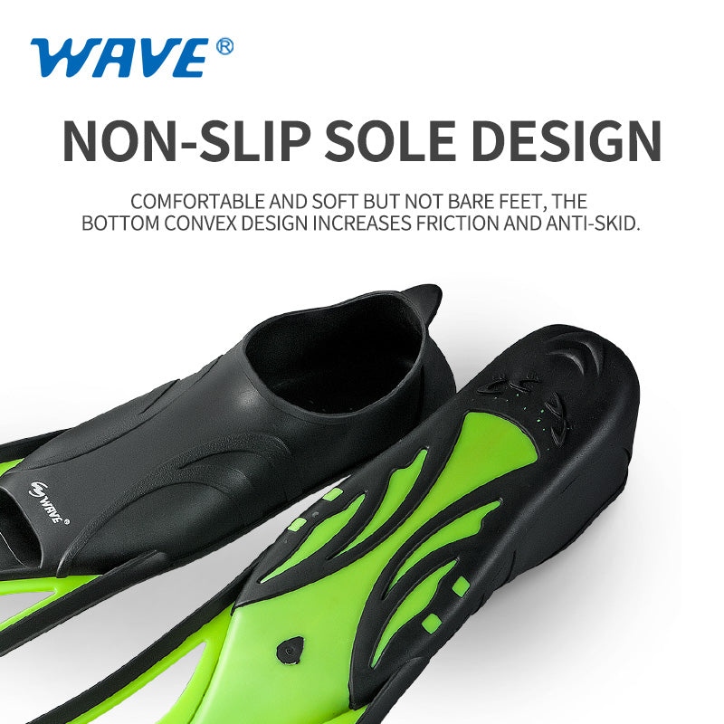 Wave Scuba Free Diving Snorkeling Fins Adults Professional Full Foot Pocket Flippers