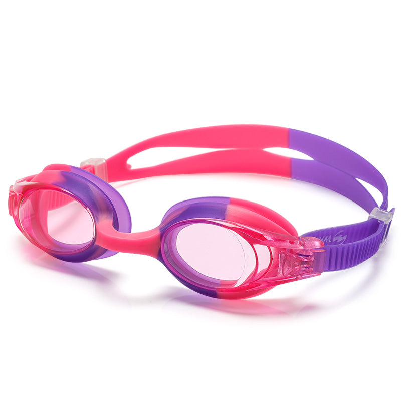 Wave Antifog Swimming Goggles Glasses Kids Silicone Adjustable Strap