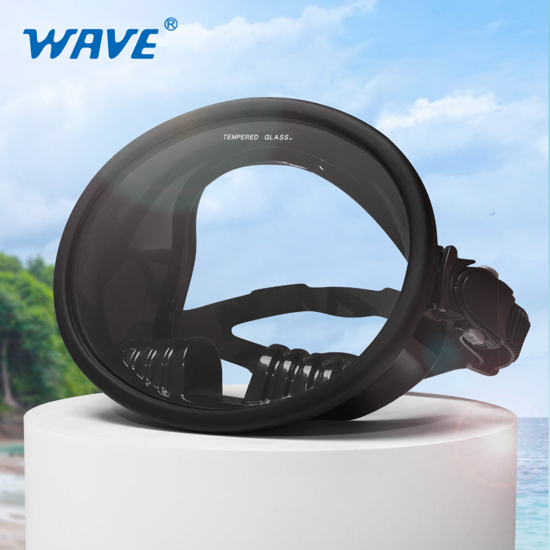 Wave High-Definition Single Lens Snorkeling Dive Mask Large Field of View Adults