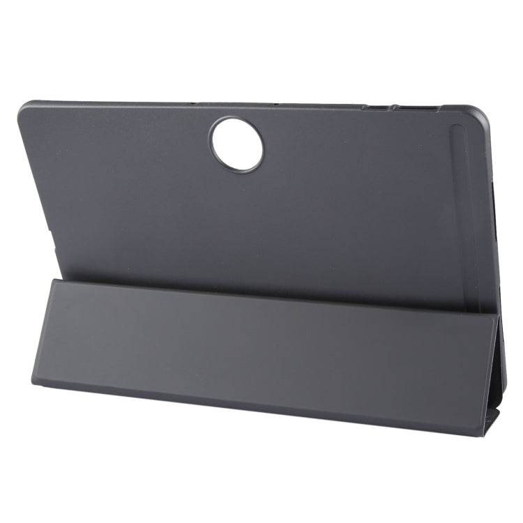Tri-fold Silicone PU Leather Black Tablet Case - For Honor Pad 9