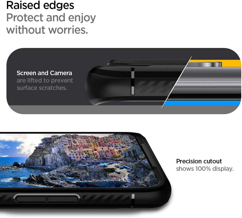 Spigen Rugged Armor Matte Black Case - For Samsung Galaxy S20+