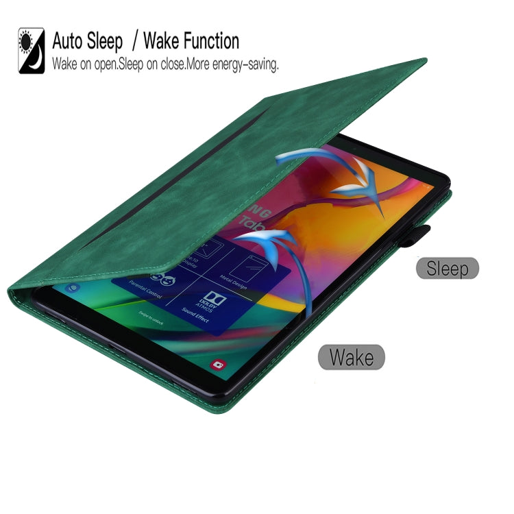 Business Shockproof Horizontal Flip PU Leather Green Tablet Case - For iPad Pro 12.9