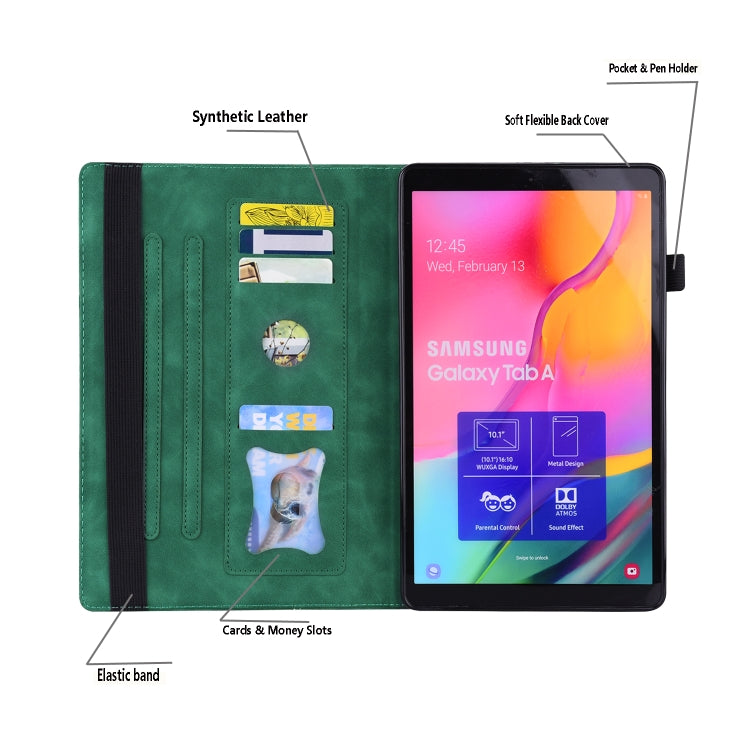 Business Shockproof Horizontal Flip PU Leather Green Tablet Case - For iPad Pro 12.9