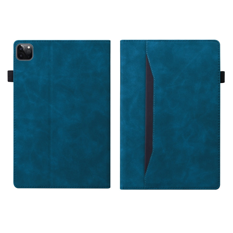 Business Shockproof Horizontal Flip PU Leather Blue Tablet Case - For iPad Pro 12.9