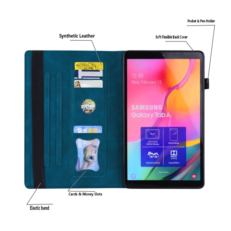 Business Shockproof Horizontal Flip PU Leather Blue Tablet Case - For iPad Pro 12.9