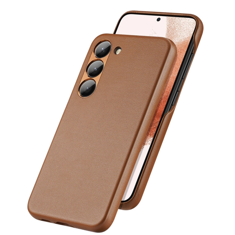 Dux Ducis Grit Series PU Leather Brown Case - For Samsung Galaxy S23