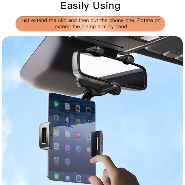 Yesido C196 In Car Black Phone Holder For Rear View Mirror