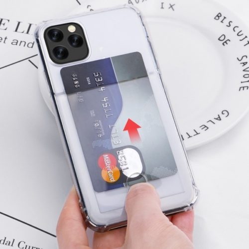 Soft TPU Clear Case With Card Slot - For iPhone 11 Pro Max