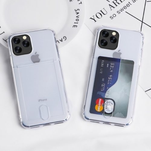 Soft TPU Clear Case With Card Slot - For iPhone 11 Pro Max